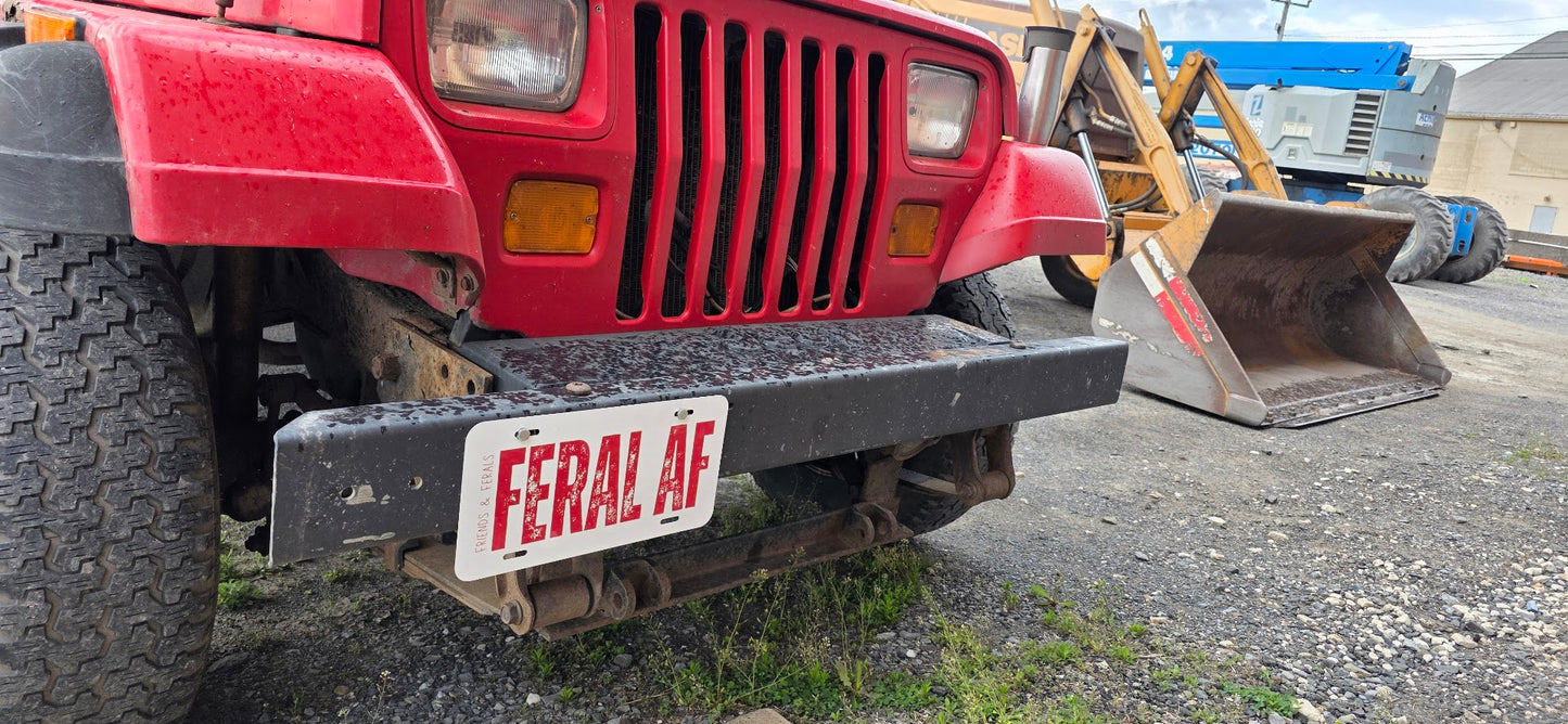 Feral AF License Plate