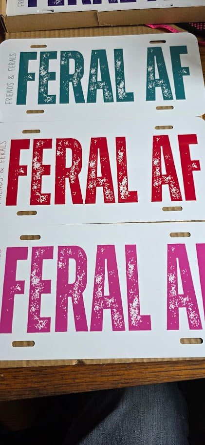 Feral AF License Plate